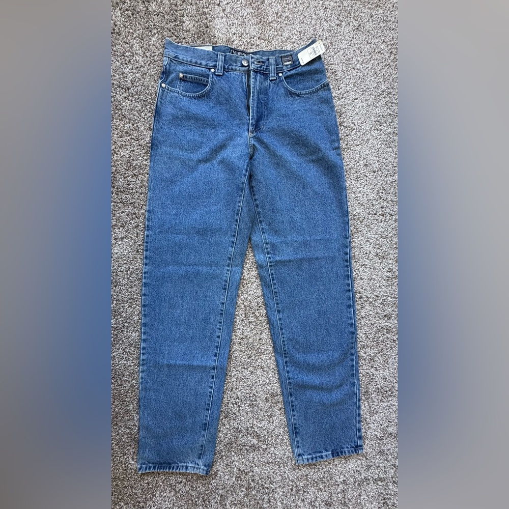Versace Blue Denim Jeans with Leather Logo Patch